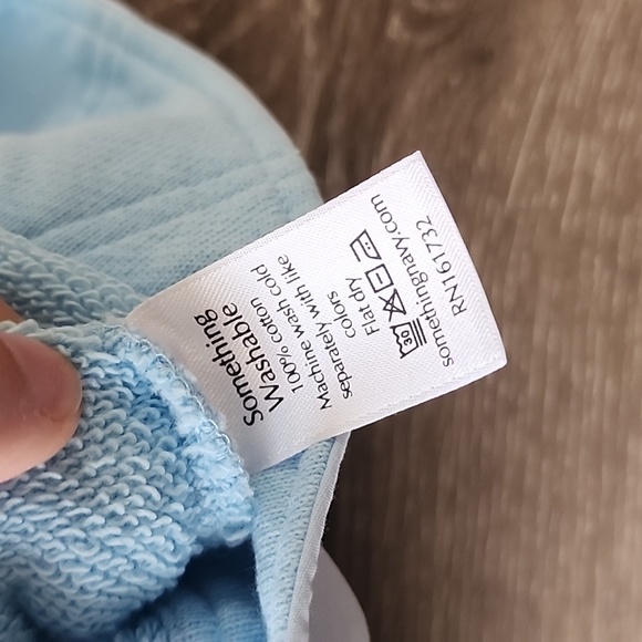 NEW! Something Navy Bridget Button Waist Sweatpants in Sky Blue XS - Picture 10 of 12